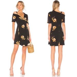 A.L.C. ‘Lucia’ Silk Dress in Black & Saffron